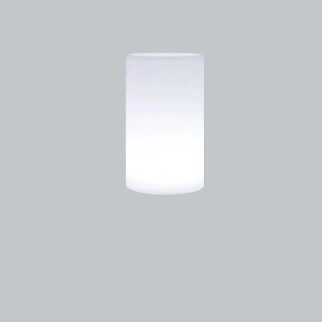 Solar Stehlampe Outdoor Weiß mit RGB, IP65, in Zylinderform