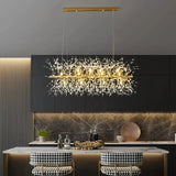 Moderne Sputnik Kristall-Pendelleuchte für den Esstisch – Gold/Chrom, 75–95 cm