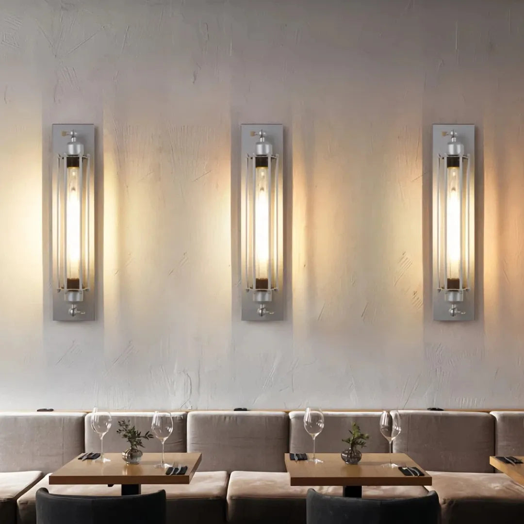 Industrial Wandlampe aus Metall innen