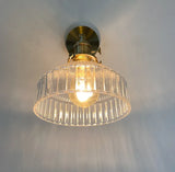 Vintage Wandleuchte aus Glas Metall Gold für Schlafzimmer