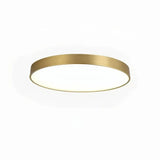 Moderne runde LED-Deckenleuchte aus Kupfer in Gold – dimmbar