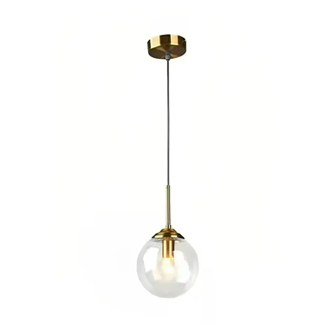 Moderne Glas Pendelleuchte in Kugelform für Esszimmer & Esstisch
