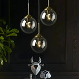 Moderne Glas Pendelleuchte in Kugelform für Esszimmer & Esstisch