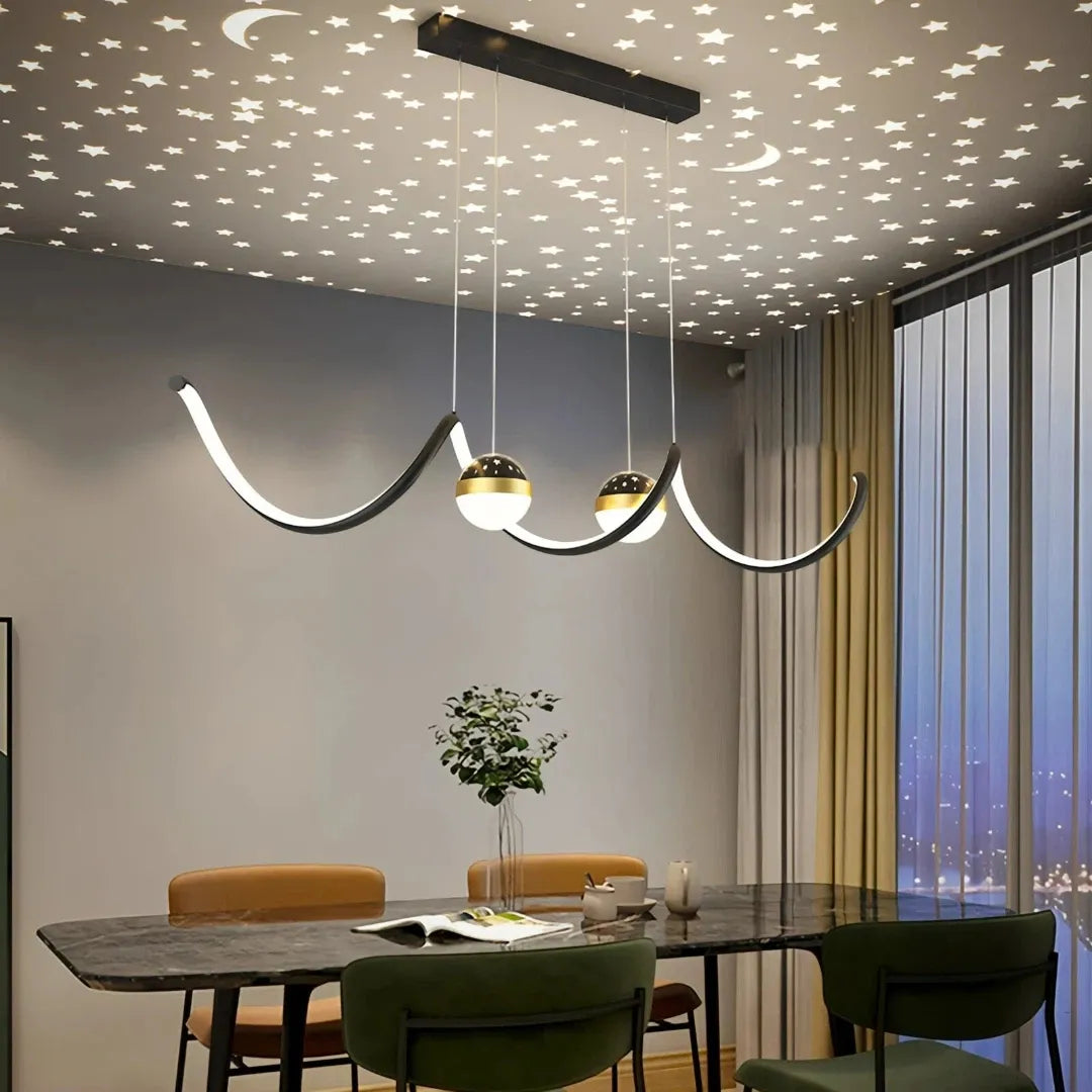 Moderne Pendelleuchte für das Esszimmer im Stern-Design