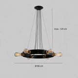 Industrielle Kronleuchter aus Metall im Ringdesign für das Esszimmer
