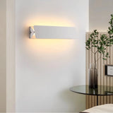 Weiße rechteckige Wandlampe aus Metall für den Innenbereich