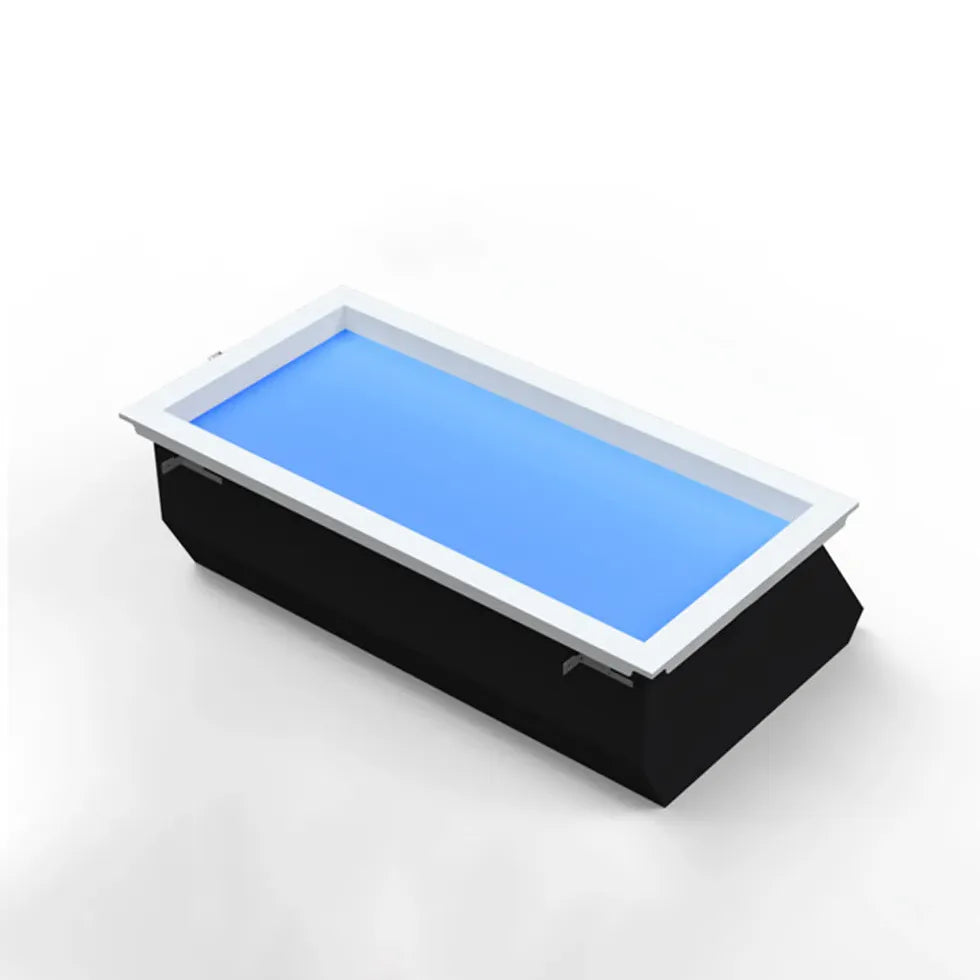 Rechteckige Deckenleuchte LED mit eingebautem minimalistischen Panel - Lampe Markt