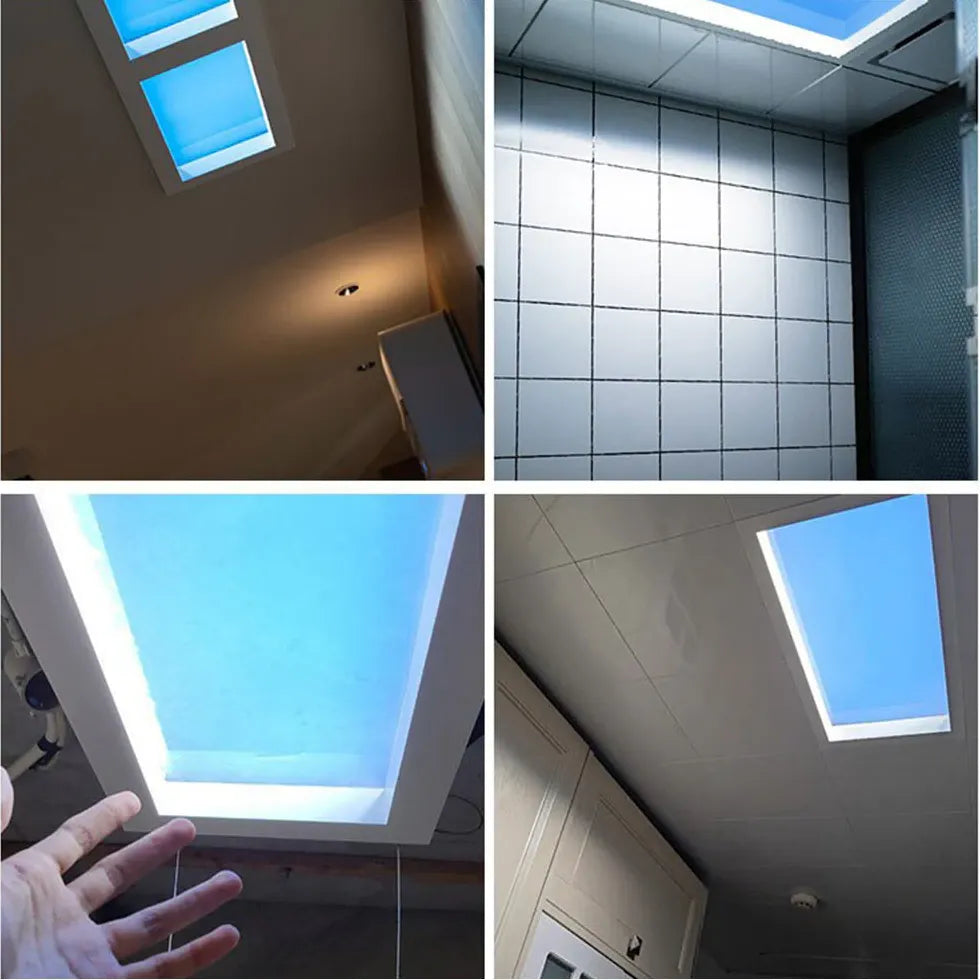 Rechteckige Deckenleuchte LED mit eingebautem minimalistischen Panel - Lampe Markt