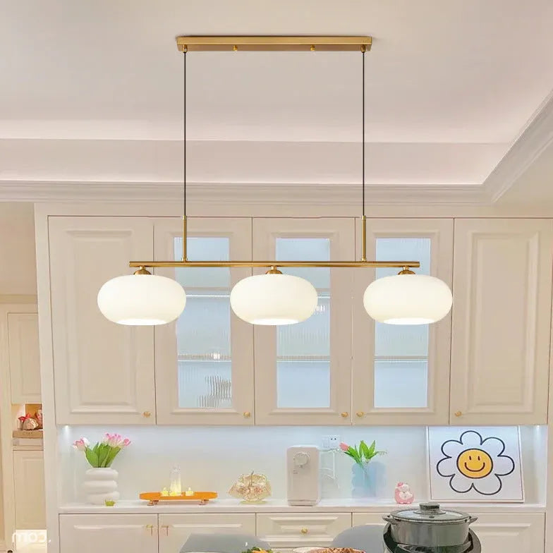 Esszimmer Hängelampe LED Glas weiß modern - Lampe Markt