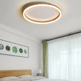 Deckenleuchte Holzoptik modern rundes schlichtes Design - Lampe Markt