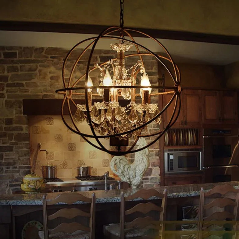 Esszimmer Pendelleuchte höhenverstellbar im Vintage Vogelkäfig Design - Lampe Markt