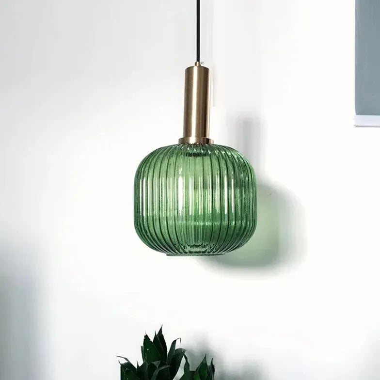 Glas Pendelleuchte grün modern minimalistisch Design - Lampe Markt