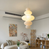 Japanische Reispapier Pendelleuchte im Lampion-Design für Esszimmer Weiß
