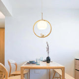 hängelampe holz rund moderne nordische Einrichtung - Lampe Markt