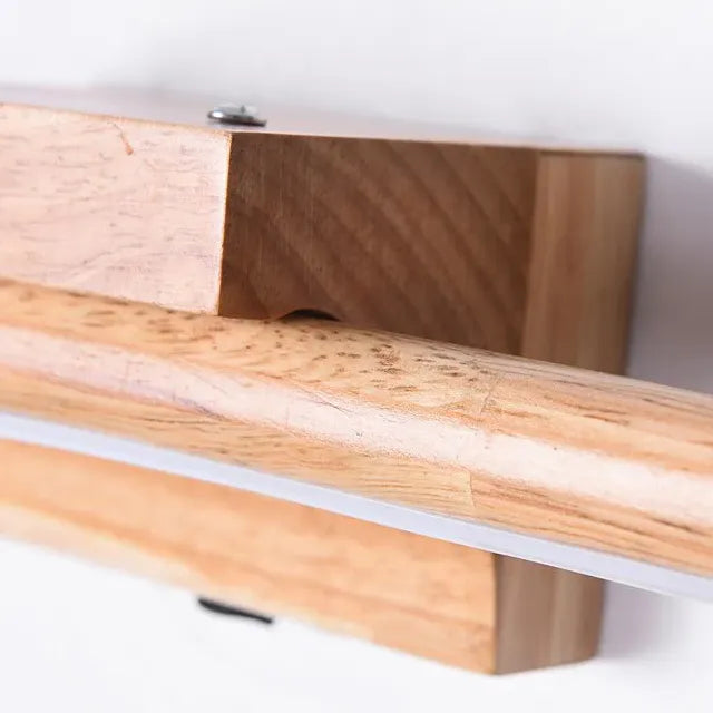 LED Wandleuchten Badezimmer im simplen Stil aus Holz - Lampe Markt