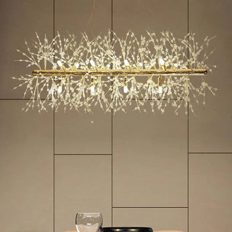 Moderner Kronleuchter Design nordisch minimalistischer goldener Kristall - Lampe Markt