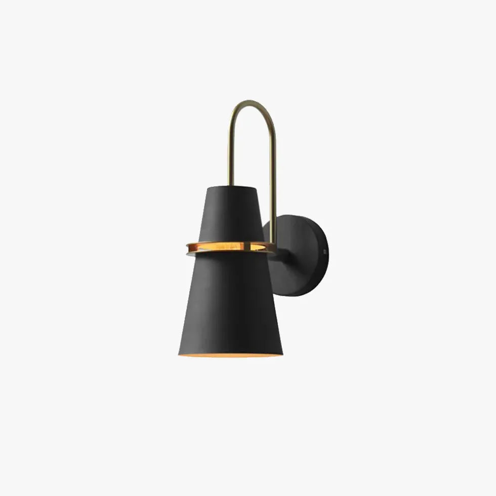 Wandleuchte schwarzer Schirm modernes Design elegante Akzente - Lampe Markt