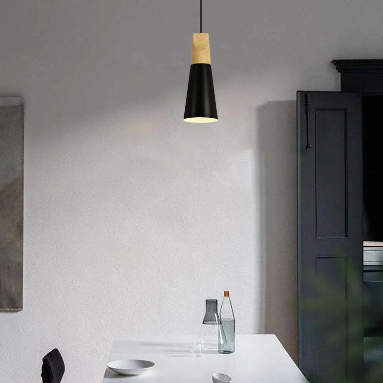 Pendelleuchte einzeln höhenverstellbar nordisch modern Holz - Lampe Markt