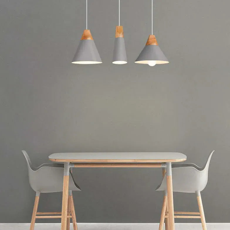 Pendelleuchte einzeln höhenverstellbar nordisch modern Holz - Lampe Markt