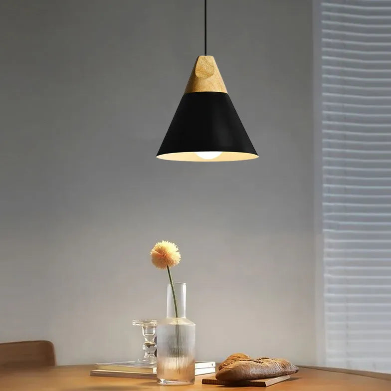 Pendelleuchte einzeln höhenverstellbar nordisch modern Holz - Lampe Markt