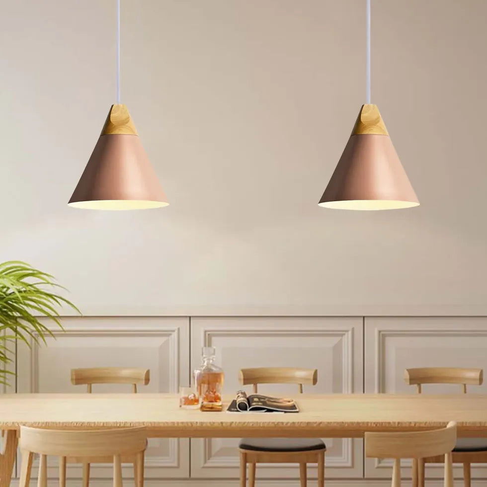 Pendelleuchte einzeln höhenverstellbar nordisch modern Holz - Lampe Markt