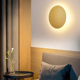 Wandleuchte Treppenhaus Schwarz runde minimalistische Form - Lampe Markt