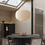 Pendelleuchte aus Stoff Nordisch Weißer Lampion Design - Lampe Markt