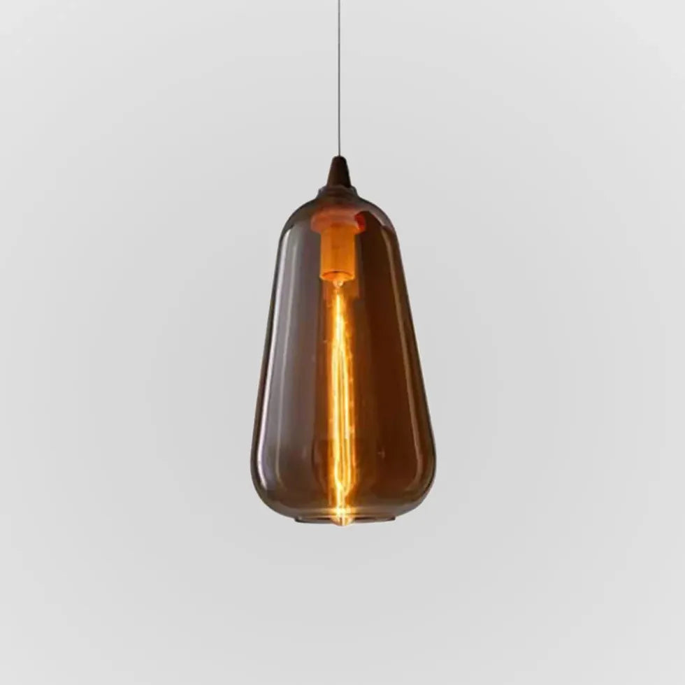 braune pendelleuchte im modernen skandinavischen stil - Lampe Markt