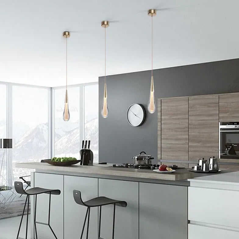Pendelleuchte Glas Tropfen modern minimalistisch Design - Lampe Markt