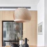 Pendelleuchte weiß Holz japanischer minimalistischer Esszimmerstil - Lampe Markt