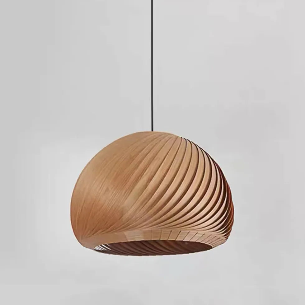 Pendelleuchte weiß Holz japanischer minimalistischer Esszimmerstil - Lampe Markt