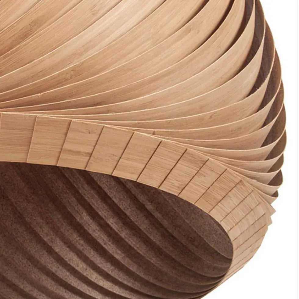 Pendelleuchte weiß Holz japanischer minimalistischer Esszimmerstil - Lampe Markt