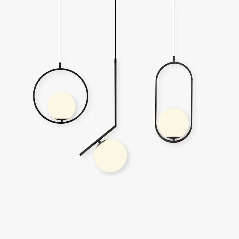 Pendelleuchte Weiß Rund im nordischen modernen Design - Lampe Markt
