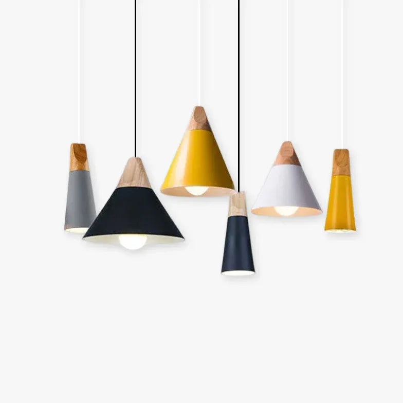 Pendelleuchte einzeln höhenverstellbar nordisch modern Holz - Lampe Markt