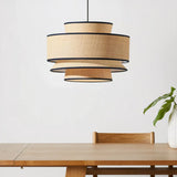 Pendelleuchte aus Stoff im japanischen Stil für Esszimmer