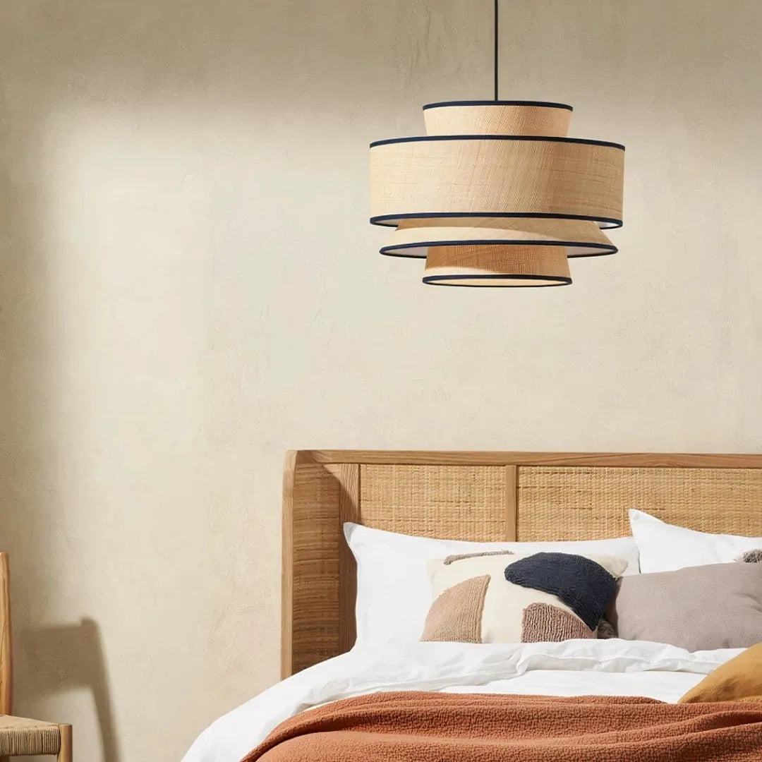 Pendelleuchte aus Stoff im japanischen Stil für Esszimmer