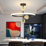 Modern Schwarzer Deckenkronleuchter dimmbare für Esszimmer