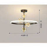 Modern Schwarzer Deckenkronleuchter dimmbare für Esszimmer