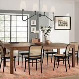 Kronleuchter mit Stoffschirm im Vintage-Stil für Esszimmer