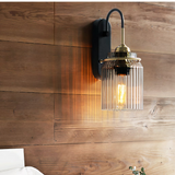 Industriestil Glas Wandleuchte für Schlafzimmer