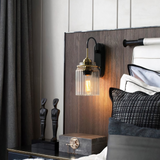 Industriestil Glas Wandleuchte für Schlafzimmer