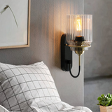 Industriestil Glas Wandleuchte für Schlafzimmer