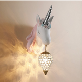Einhorn Wandleuchte für Kinderzimmer aus Harz
